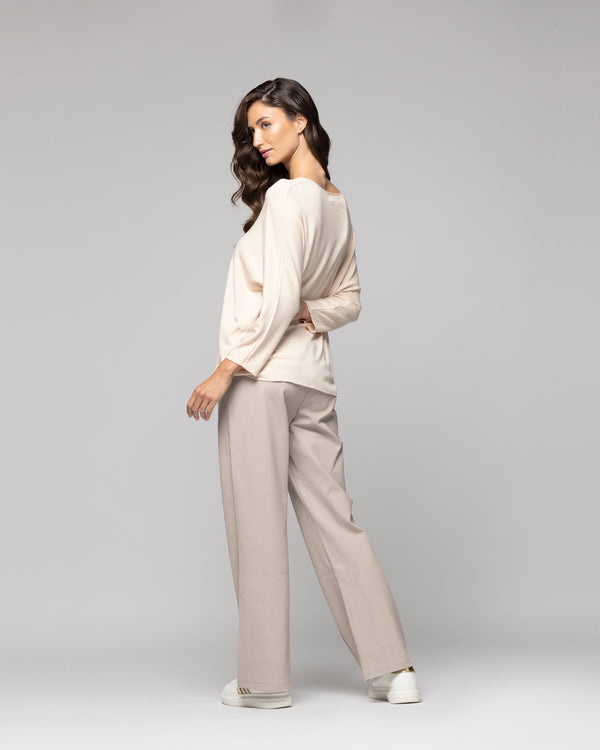 Sweater Mujer Imani Beige Lineatre