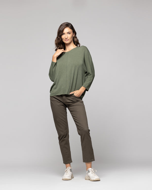 Sweater Mujer Imani Verde Lineatre