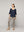 Sweater Mujer Winona Cuello V Manga 3/4 Azul Lineatre