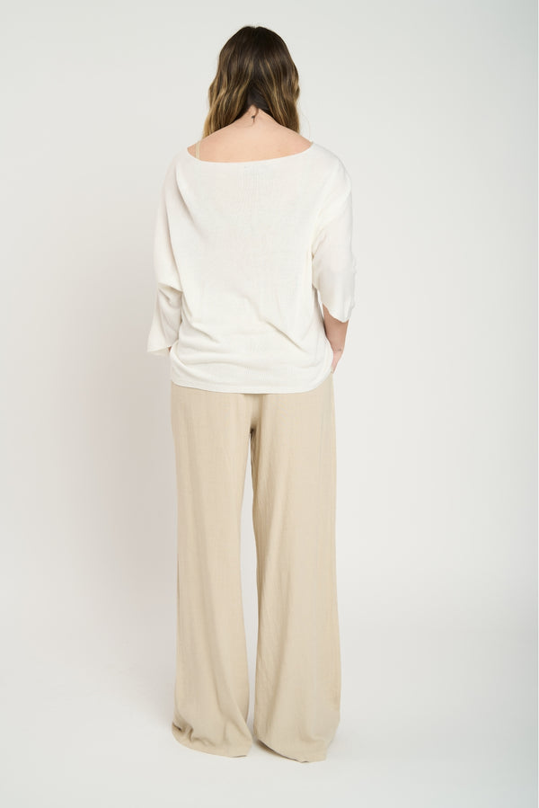 Sweater Mujer Francisca Blanco Lineatre