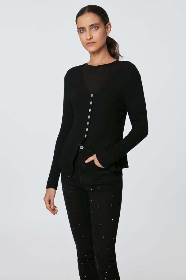 Cardigan Mona Negro