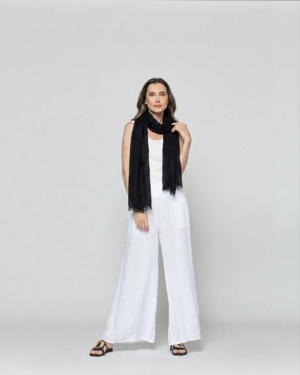 Pañuelo Mujer Con Textura Negro Lineatre