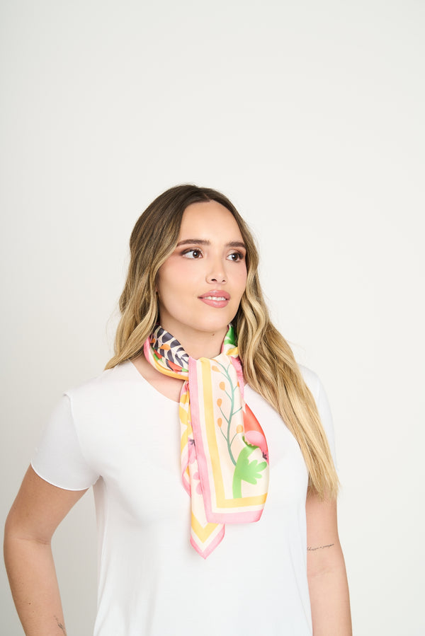 Pañuelo Mujer Paz Rosa Lineatre