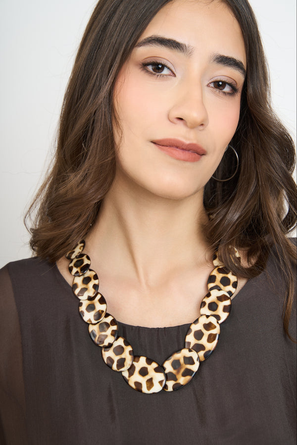 Collar Mujer Soledad Leopardo Lineatre