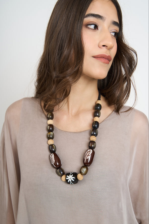 Collar Mujer Beatriz Chocolate Lineatre