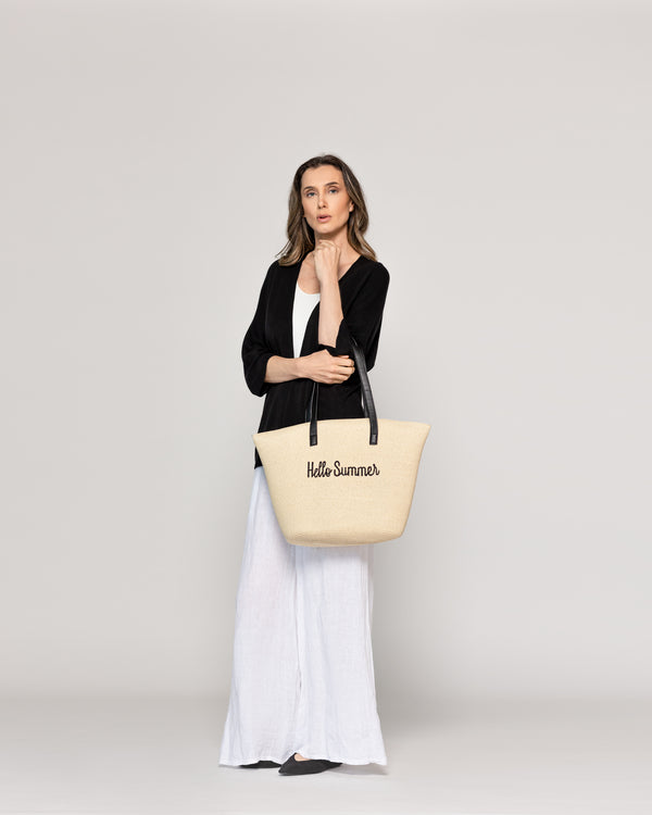 Cartera Mujer Bolso Canasto Hello Summer Natural Lineatre