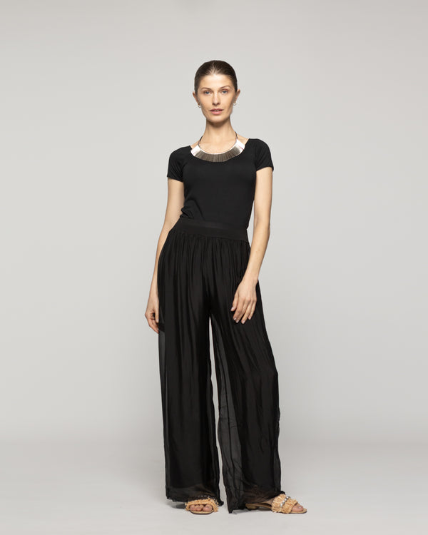 Collar Mujer Flecos Metálicos Lineatre