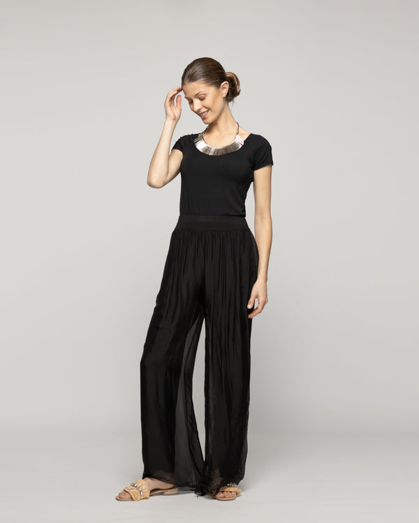 Collar Mujer Flecos Metálicos Lineatre