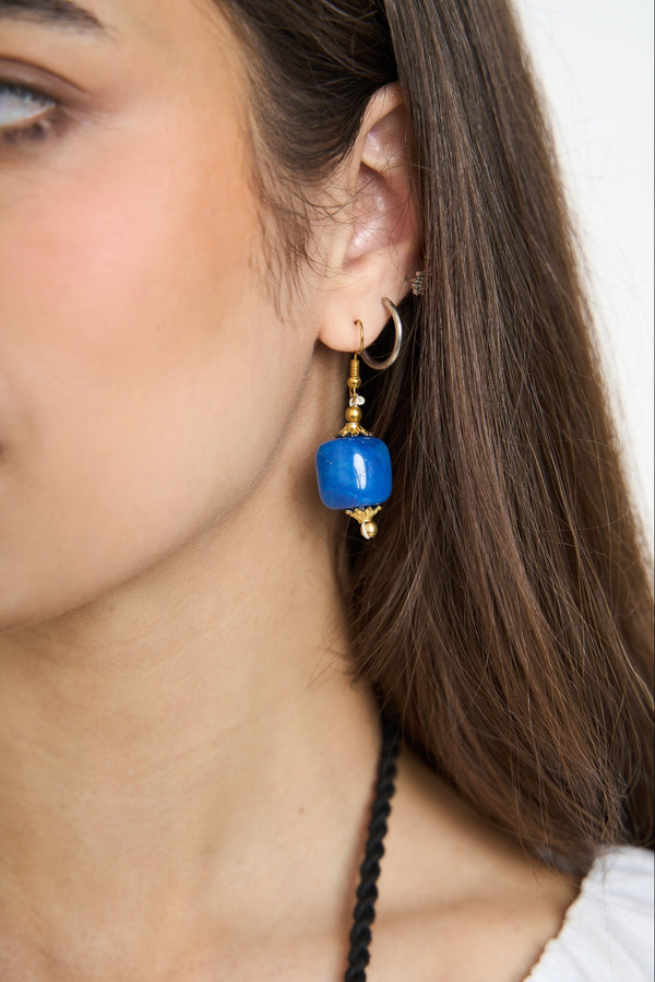 Pack Collar y Aros Mujer Luz Azul Lineatre