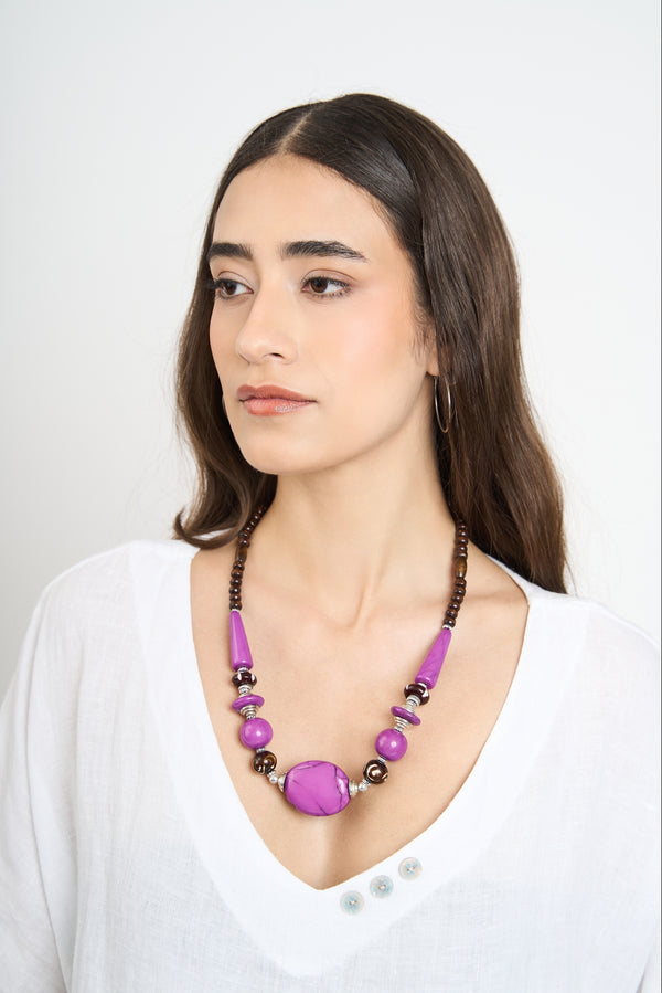 Collar Mujer Sol Purpura Lineatre