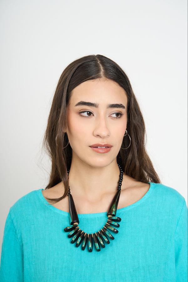 Collar Mujer Inés Negro Lineatre