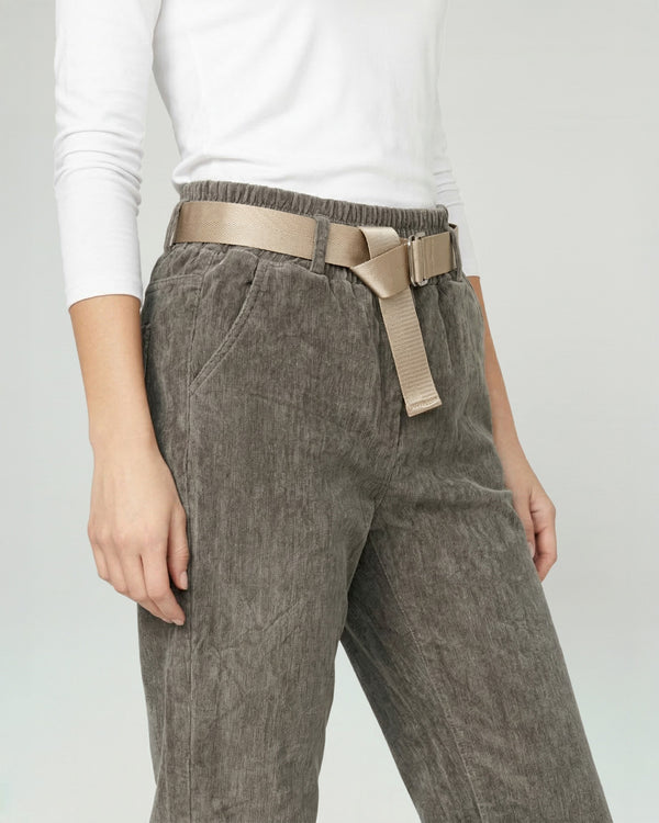 Pantalon Mujer Isabella Regular Fango Lineatre