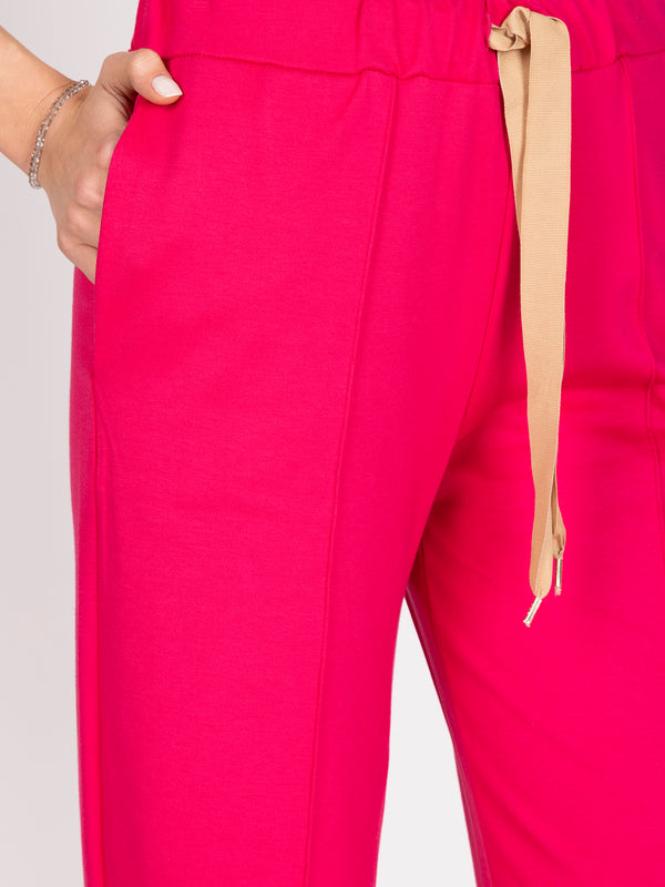 Pantalon fucsia lineatre