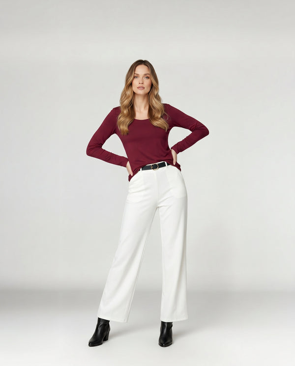 Pantalon Mujer Raffaella Blanco Lineatré