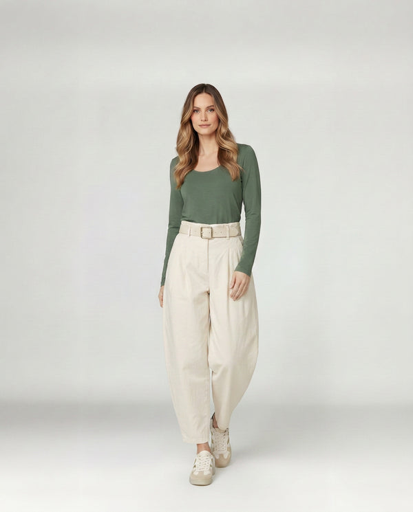Pantalón Mujer Chiara Beige Lineatré