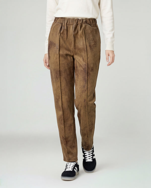 Pantalon Mujer Sol Relaxed Camel Lineatre