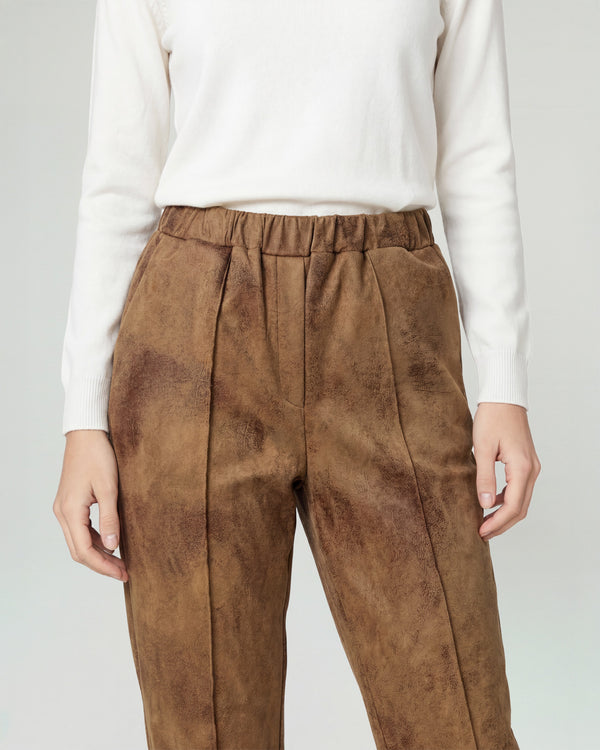 Pantalon Mujer Sol Relaxed Camel Lineatre