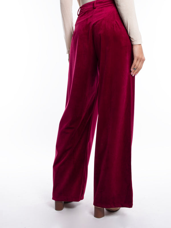 Pantalon burdeo lineatre