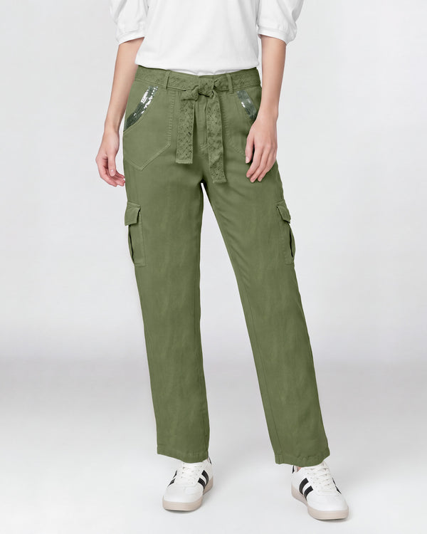 Pantalón Mujer Olivia Verde Lineatré