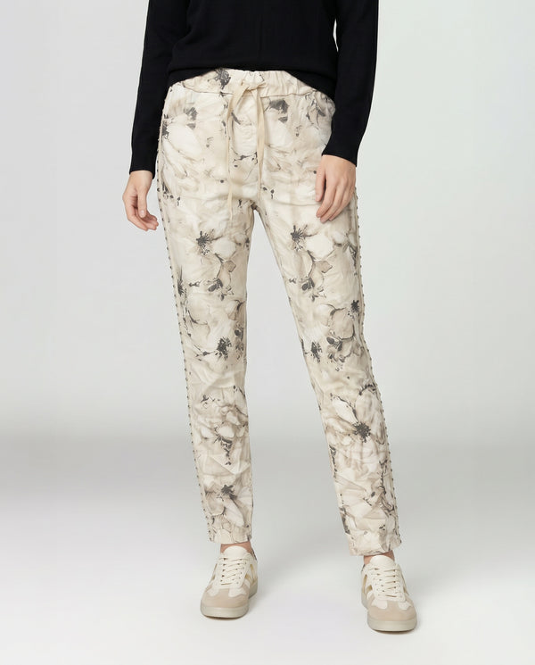 Pantalon Mujer Agnese Beige Lineatré