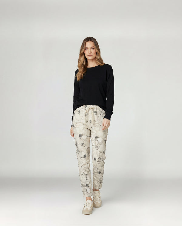 Pantalon Mujer Agnese Beige Lineatré