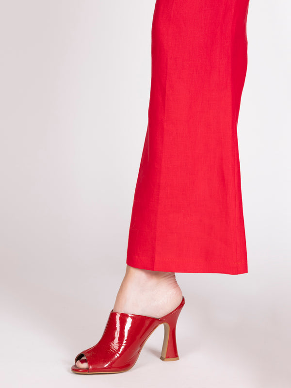 Pantalon cropped rojo lineatre