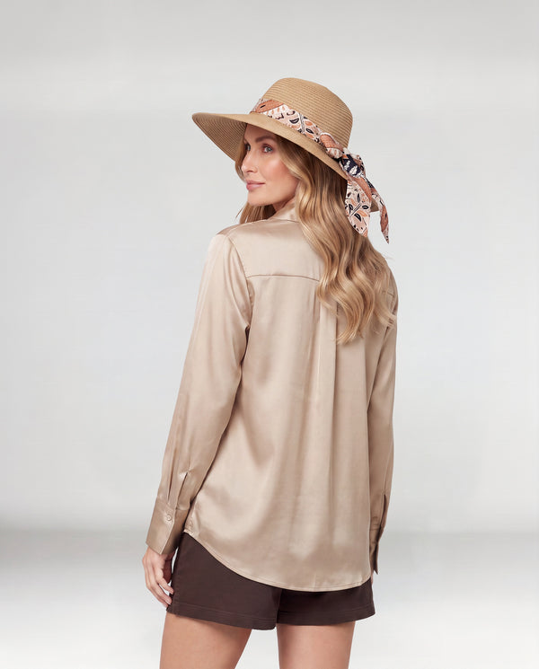 Sombrero Mujer Nora Natural Lineatré