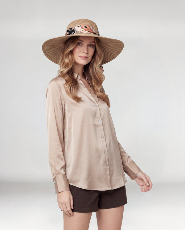 Sombrero Mujer Nora Natural Lineatré