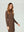 Vestido Mujer Pilar Largo Cuello Medio Alto. Redondo Cierre Sin Cierre Chocolate Lineatre