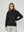 Sweater Mujer Giovanna Relaxed Cuello Redondo Pelos Manga Caída Negro Lineatre