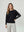 Sweater Mujer Nora Relaxed Cuello Bote Manga Caída Negro Lineatre