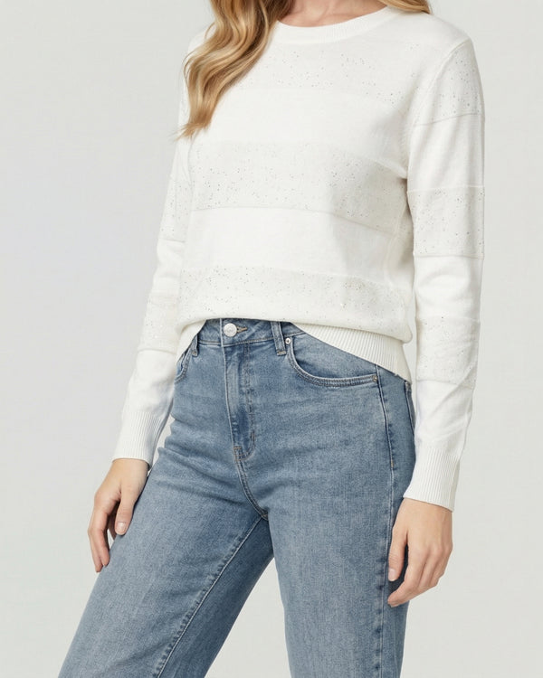 Sweater Mujer Gloria Relaxed Cuello Redondo Manga Caída Crudo Lineatre