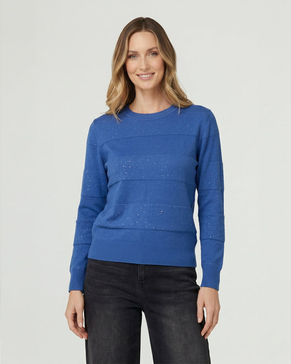 Sweater Mujer Gloria Relaxed Cuello Redondo Manga Caída Jeans Lineatre