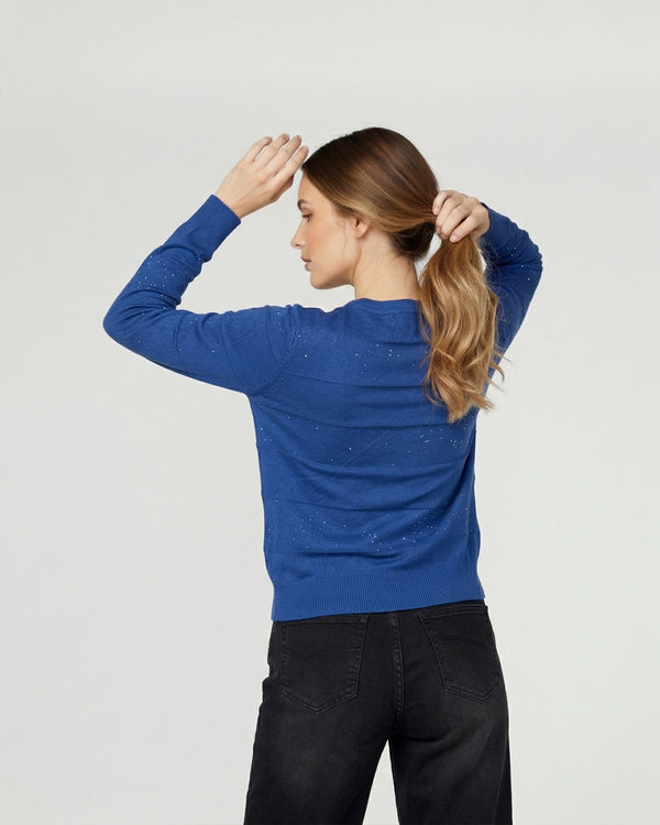 Sweater Mujer Gloria Relaxed Cuello Redondo Manga Caída Jeans Lineatre