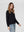 Sweater Mujer Giovanna Relaxed Cuello En V Manga Caída Negro Lineatre