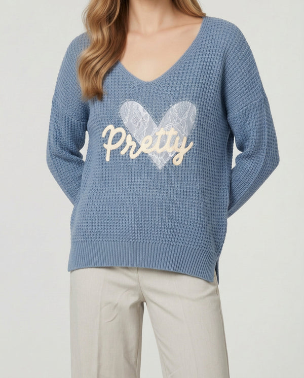 Sweater Mujer Rosa Jeans Lineatré