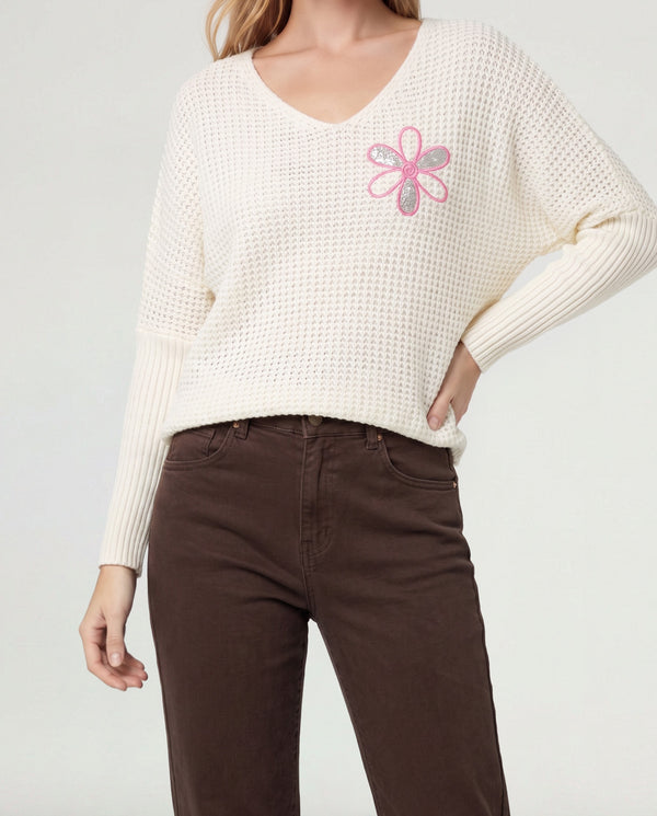 Sweater Mujer Gelsomina Blanco Lineatré