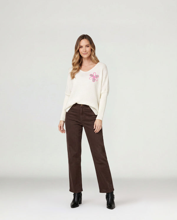 Sweater Mujer Gelsomina Blanco Lineatré