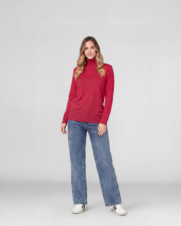 Sweater Mujer Aurora Rojo Lineatré