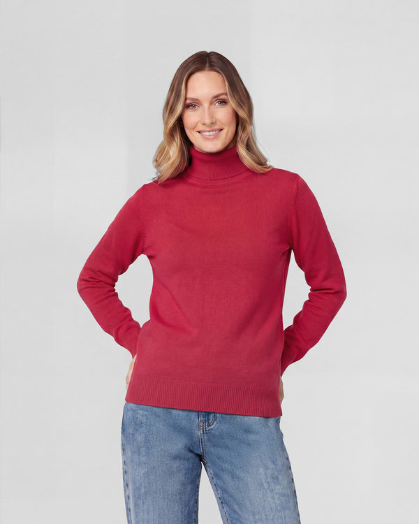 Sweater Mujer Aurora Rojo Lineatré