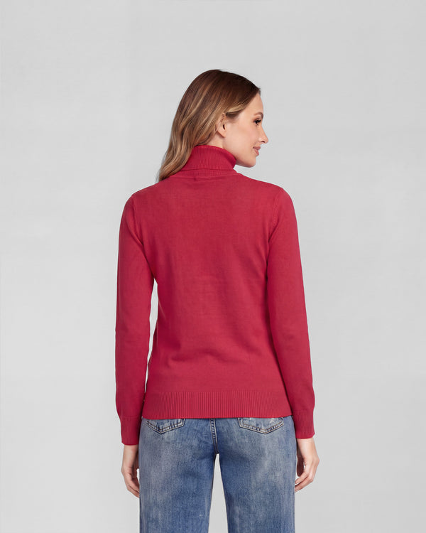 Sweater Mujer Aurora Rojo Lineatré