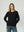 Sweater Mujer Marcela Relaxed Fit Cuello Redondo Manga Caída  Negro Lineatre