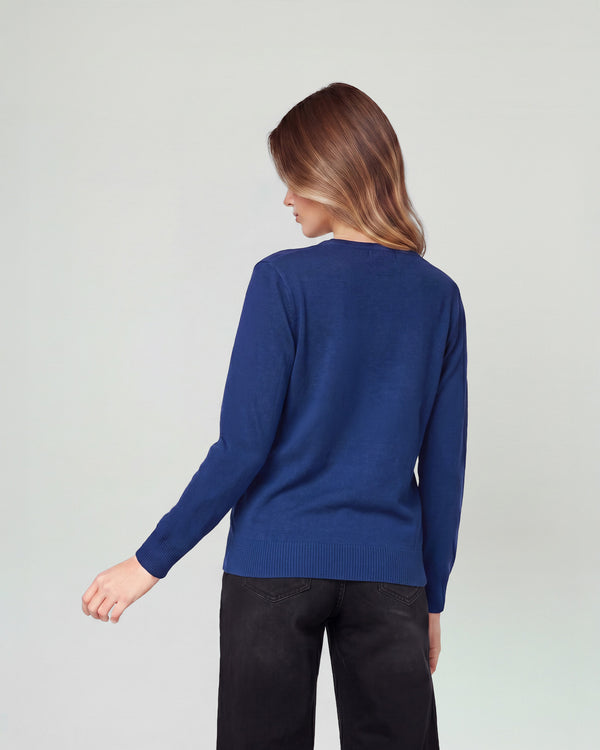 Sweater Mujer Josefina Azul Lineatré
