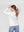 Sweater Mujer Ignacia Regular Fit Cuello En V Manga Caída Blanco Lineatre