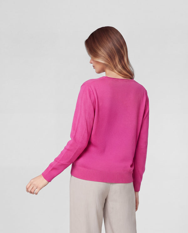 Sweater Mujer Julieta Fucsia Lineatré