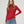Sweater Mujer Josefa Slim Fit Cuello Alto Redondo Manga Ajustada Rojo Lineatre