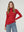 Sweater Mujer Josefa Slim Fit Cuello Alto Redondo Manga Ajustada Rojo Lineatre