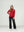 Sweater Mujer Magdalena Relaxed Fit Cuello Medio Alto Redondo Manga Caida Rojo Lineatre
