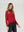 Sweater Mujer Magdalena Relaxed Fit Cuello Medio Alto Redondo Manga Caida Rojo Lineatre