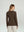 Sweater Mujer Giuliana Slim Fit Cuello Redondo Manga Caída Chocolate Lineatre